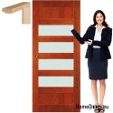 Portes en bois avec cadre en verre laque NV8 90