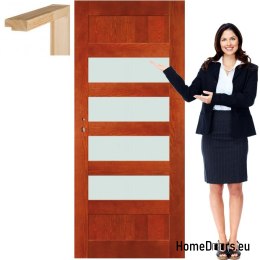 Portes en bois avec cadre en verre laque NV8 90