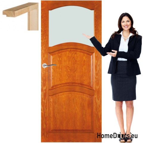 Cadre de porte en bois laque en verre MD2 70