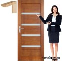 Porte en bois avec cadre laqué MG1 60