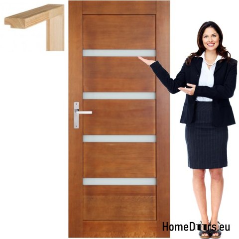 Porte en bois avec cadre laqué MG1 60