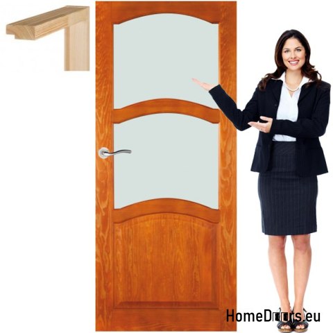 Portes en bois avec cadre en verre laqué MD3 60