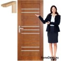 Portes en bois avec cadre en verre laqué MG11 70