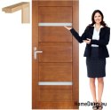 Portes en bois avec vernis à cadre en verre MG6 70