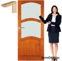 Portes en bois avec cadre en verre laqué MD3 70