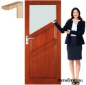 Portes en bois avec vernis couleur cadre FR2 90