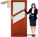 Portes en bois avec cadre couleur vernis FR3 70