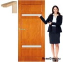 Porte en bois avec cadre laqué HF4 60