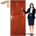 Porte en bois avec cadre couleur FR6 80