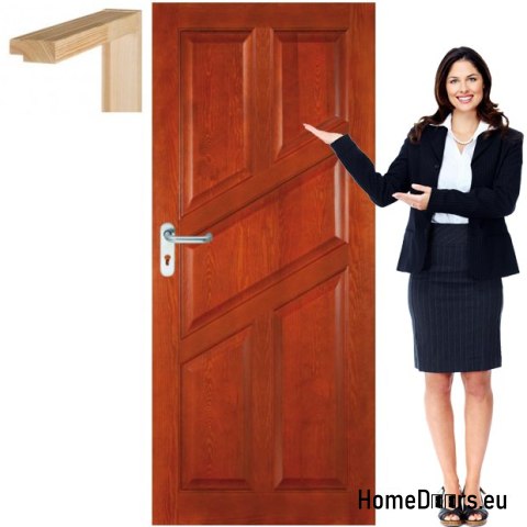 Porte en bois avec cadre couleur FR6 80