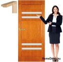 Porte en bois avec cadre couleur HF6 60