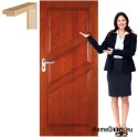 Porte en bois avec cadre laqué complet FR1 90