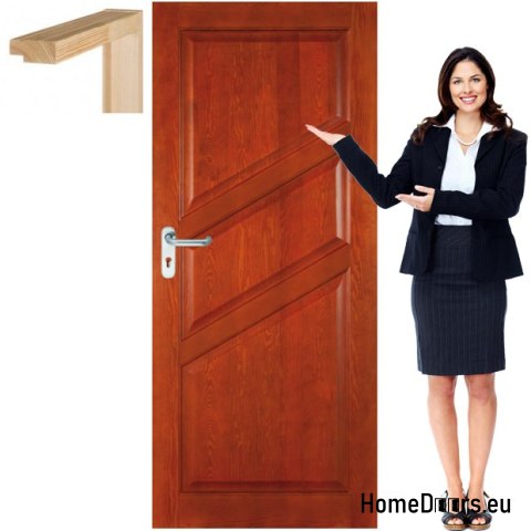 Porte en bois avec cadre laqué complet FR1 90