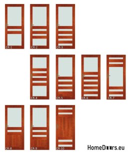 Cadre de porte en bois couleur verre CR9 80