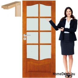 Cadre de porte en bois vernis verre DT8 60