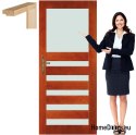 Porte en bois avec cadre laqué CR6 70