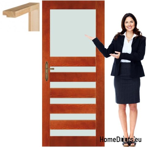 Porte en bois avec cadre laqué CR6 70