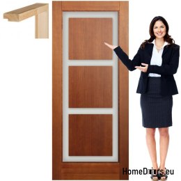 Porte en bois avec cadre laqué EM3 90