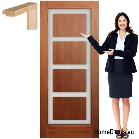 Porte en bois avec cadre laqué EM4 60