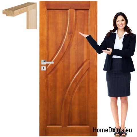 Porte en bois avec cadre couleur BG1 80