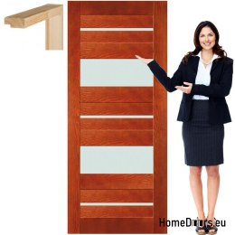 Porte en bois avec cadre de chambre couleur VG1 70