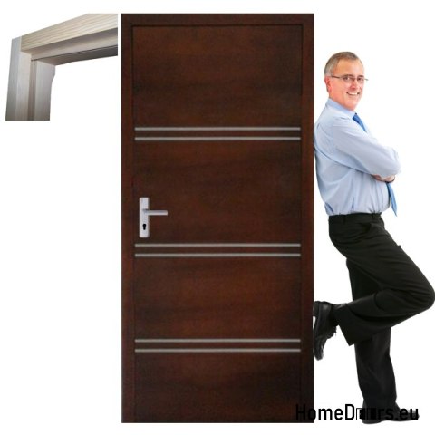 Porte en bois avec cadre et poignée PLS4 60/70/80/90 Porte en bois avec cadre et poignée PLS4 60/70/80/90