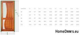 Portes en pin avec cadre non à rabais PLS4 60/70/80/90