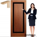 Porte en bois avec cadre laqué EM1 80