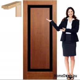 Porte en bois avec cadre laqué EM1 80