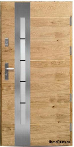 Portes extérieures en bois chêne chaud 74 mm KAN