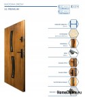 Portes extérieures en acier 80 55MM Warm Ud=1,2, BÉTON