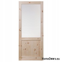 PORTE EN PIN SCOLYTE DUO CHAMBRE NOUÉE 60