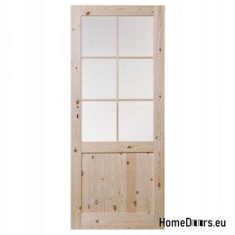 PORTES EN PIN SCOLYTE DUO CHAMBRE MUNTINS 80