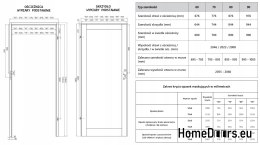 Portes intérieures Duo Eco Noué WC 90 huile