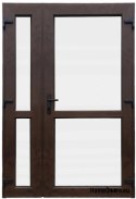 DRZWI ZEWN. PCV ORZECH 140x210 DWUSKRZYDŁOWE
