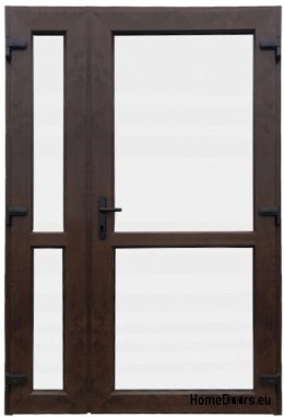 DRZWI ZEWN. PCV ORZECH 140x210 DWUSKRZYDŁOWE
