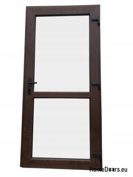Portes extérieures en PVC 100/200 noyer