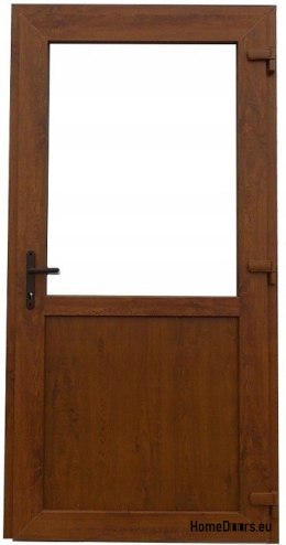 Portes extérieures en PVC 100/200 chêne doré