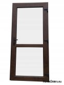 Portes extérieures en PVC 100/210 noyer