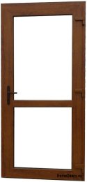 Portes extérieures en PVC 100/210 chêne doré