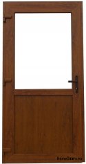 Portes extérieures en PVC 110/210 chêne doré