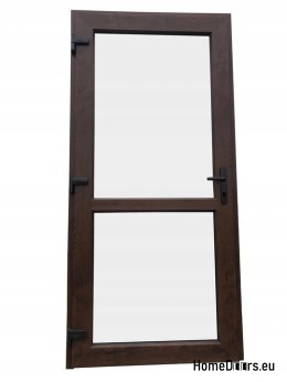 Portes extérieures en PVC 90/210 noyer