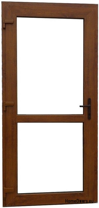 Portes extérieures en PVC 90/210 chêne doré