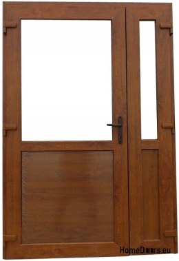 DRZWI ZEWN. PCV ZŁOTY DĄB 140x210 DWUSKRZYDŁOWE