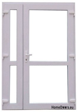 DRZWI ZEWNĘTRZNE PCV BIAŁE 125x210 DWUSKRZYDŁOWE