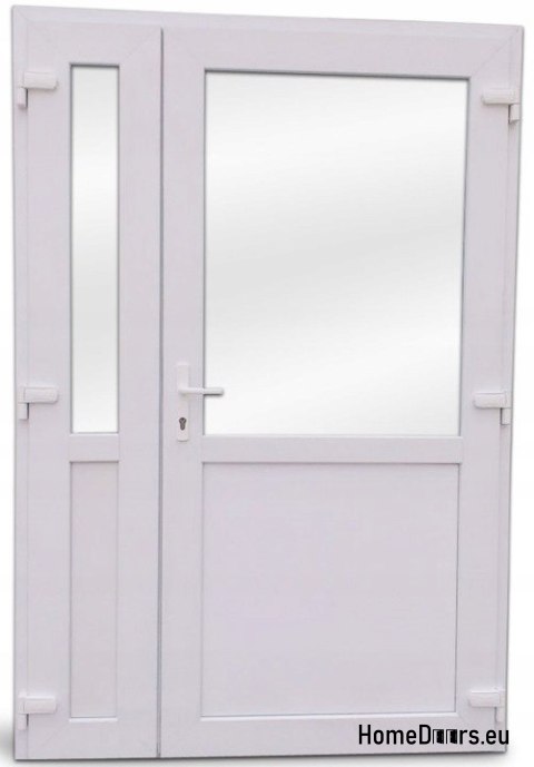 DRZWI ZEWNĘTRZNE PCV BIAŁE 140x210 DWUSKRZYDŁOWE