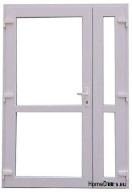 DRZWI ZEWNĘTRZNE PCV BIAŁE 160x210 DWUSKRZYDŁOWE