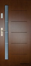 Portes extérieures, panneau en bois DP3 72mm chaud