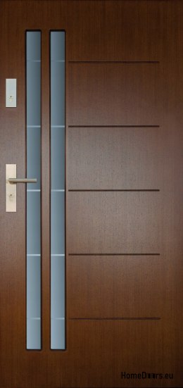 Portes extérieures panneau en bois DP4 72mm chaud