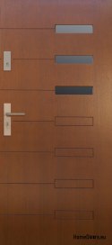 Porte extérieure, panneau en bois DP8 72mm chaud